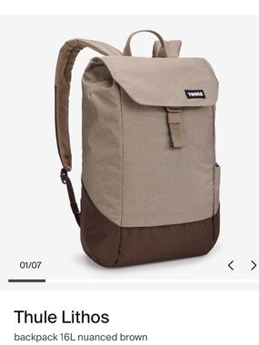 Thule Lithos Backpack in Taupe and Brown